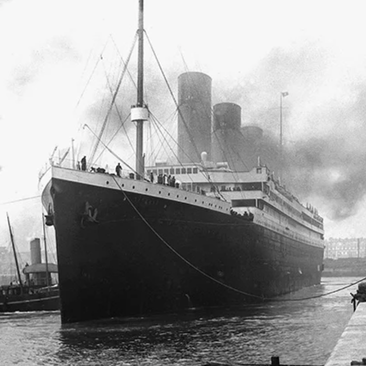 Titanic departing