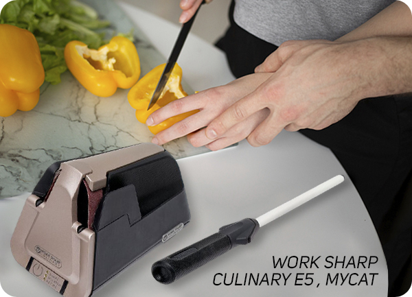 Электроточилка Work Sharp Culinary E5 Electric Kitchen Knife Sharpener +мусат