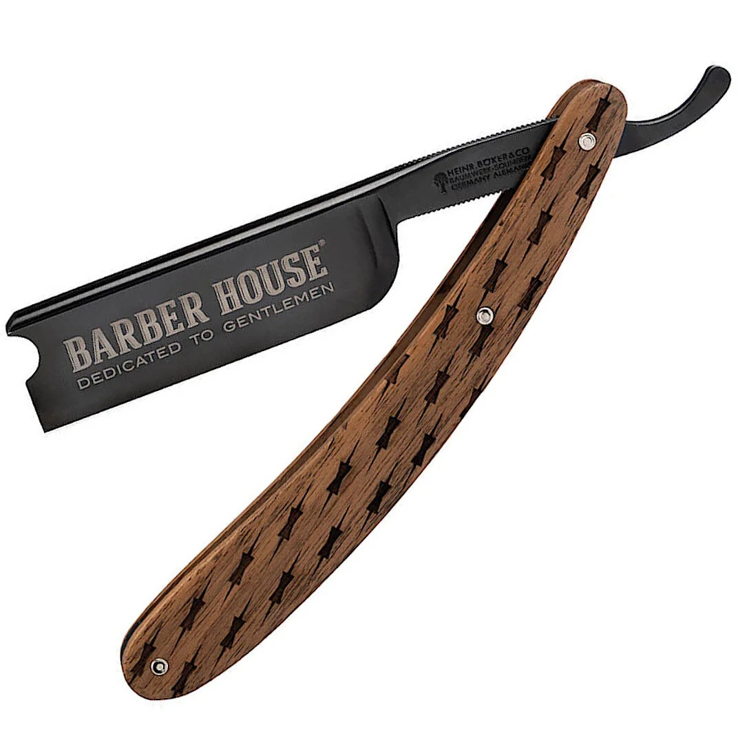 Опасная бритва Boker Barber House 7/8, рукоять Walnut Wood