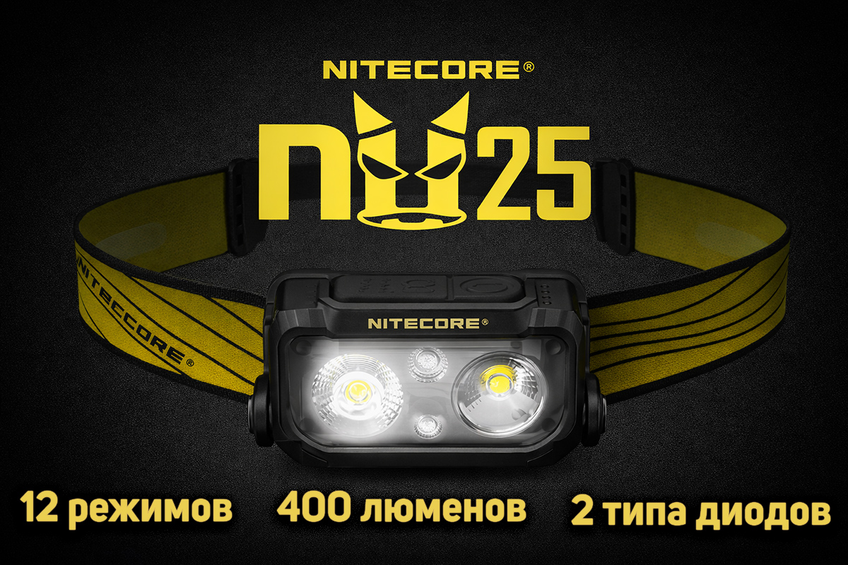 Фонарь налобный Nitecore NU25