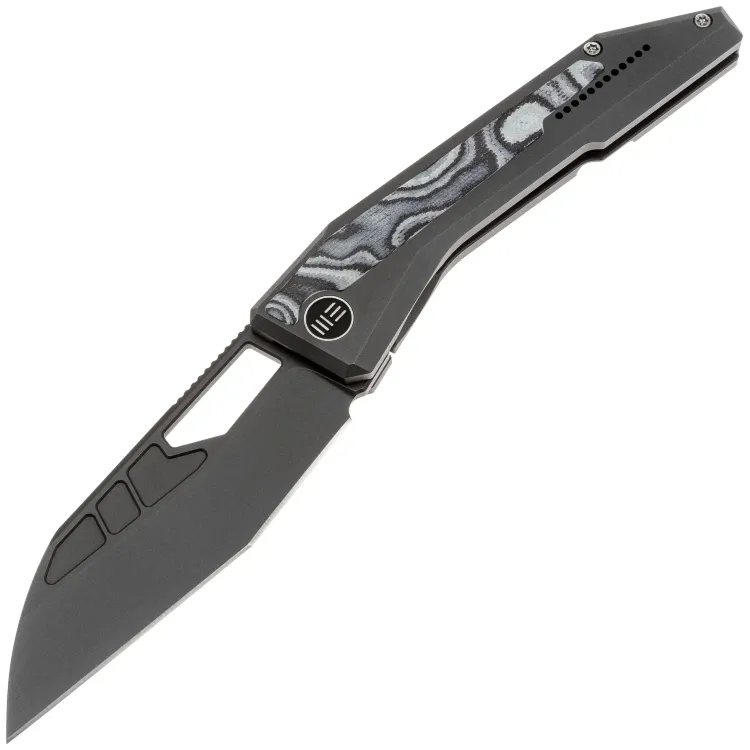 Нож WE Knife Inceptus grey stonewash сталь M390 рукоять Dark grey Titanium/Black-White G10
