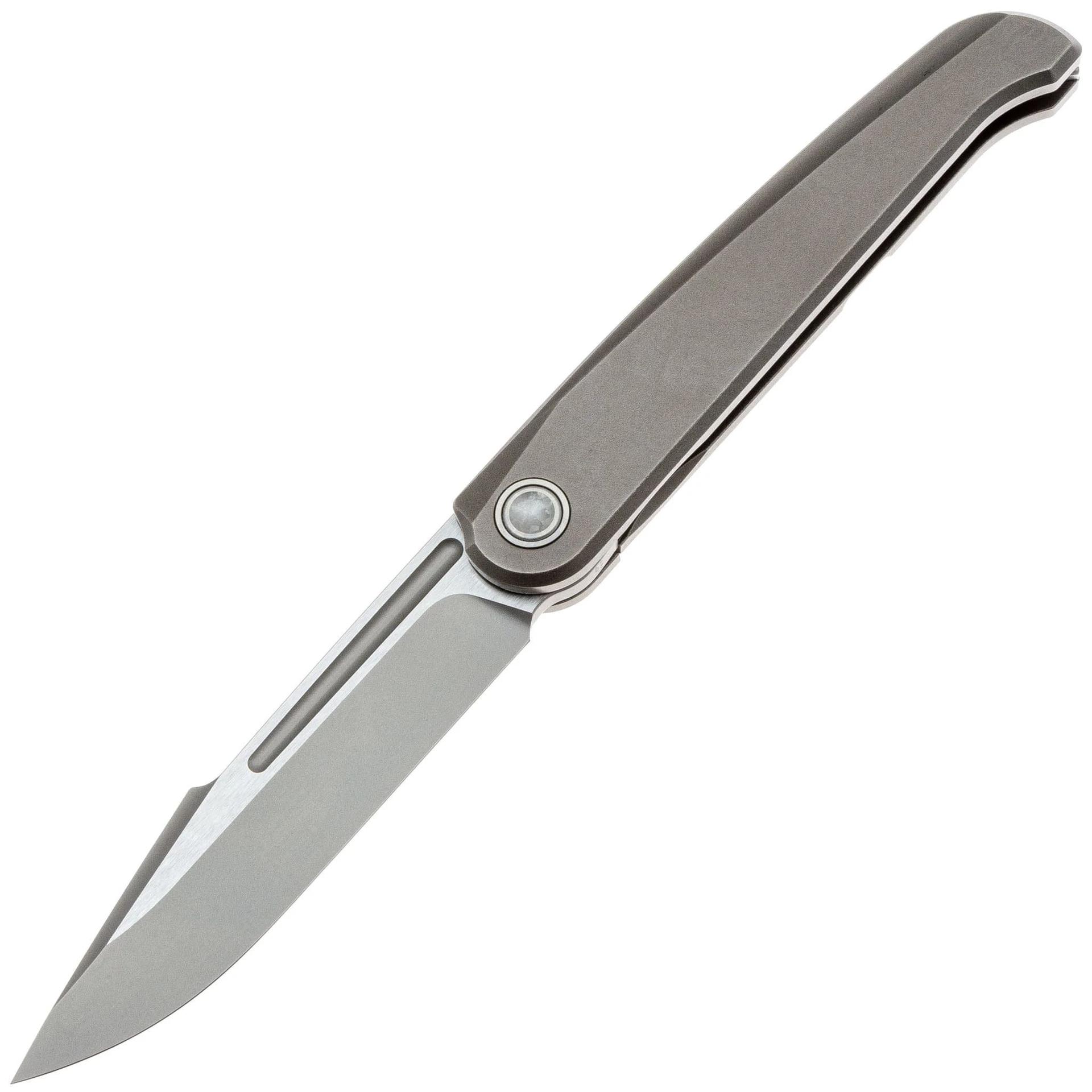 Нож TuoTown Fin сталь M390 рукоять Grey Crystal/GraphiteTitanium
