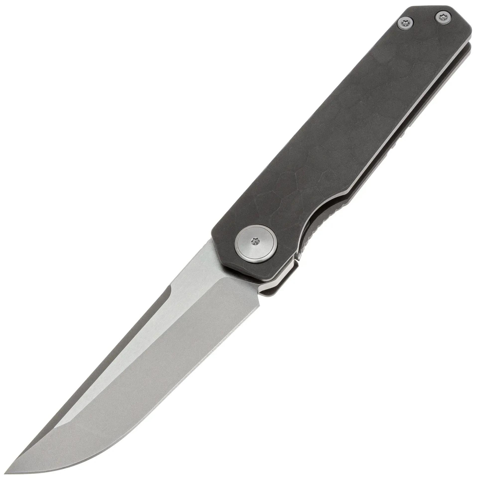 Нож Maxace Baby Racoon Dog cталь M390 рукоять Dark Gray Titanium