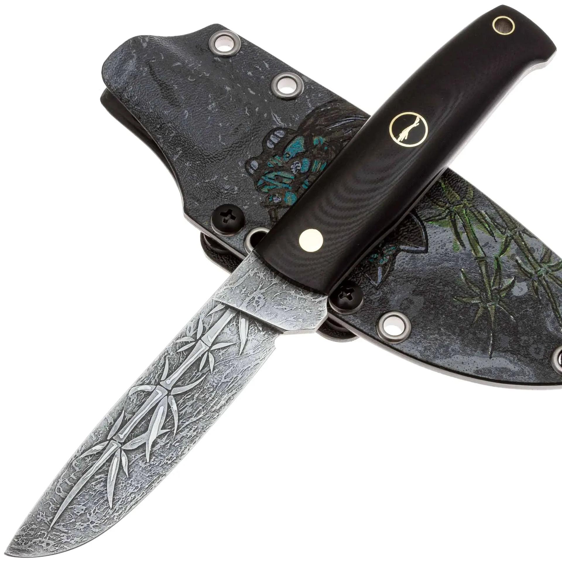 Нож Волчий Век Wolfkniven Custom Кот-Ассасин сталь 95Х18 WA рукоять Black G10