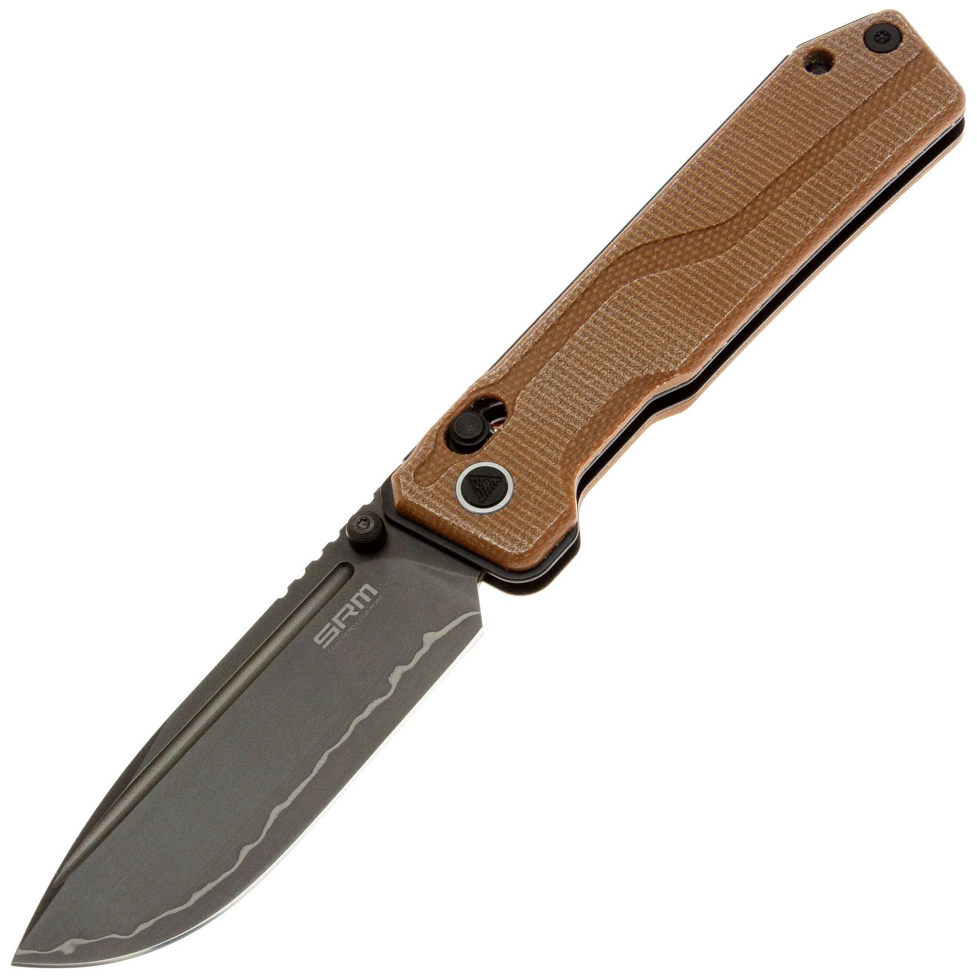 Нож SRM Medal Wharncliffe black сталь 14C28N рукоять Aluminium/Rosewood (259L-AG)