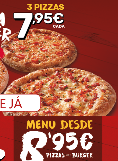 Mega Promoção: 3 pizzas pelo preço de 1!