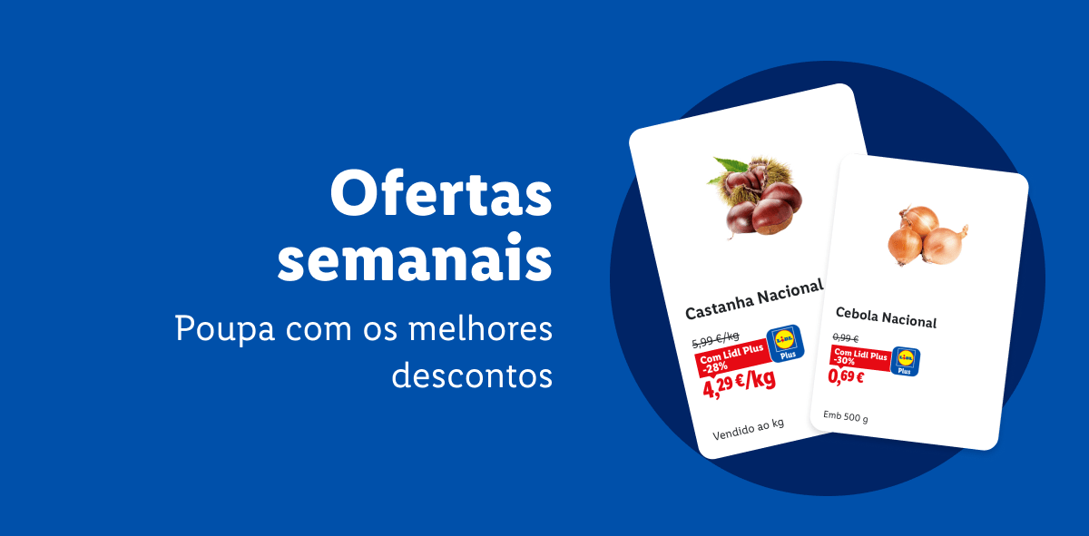 Ofertas semanais. Poupa com os melhores descontos.