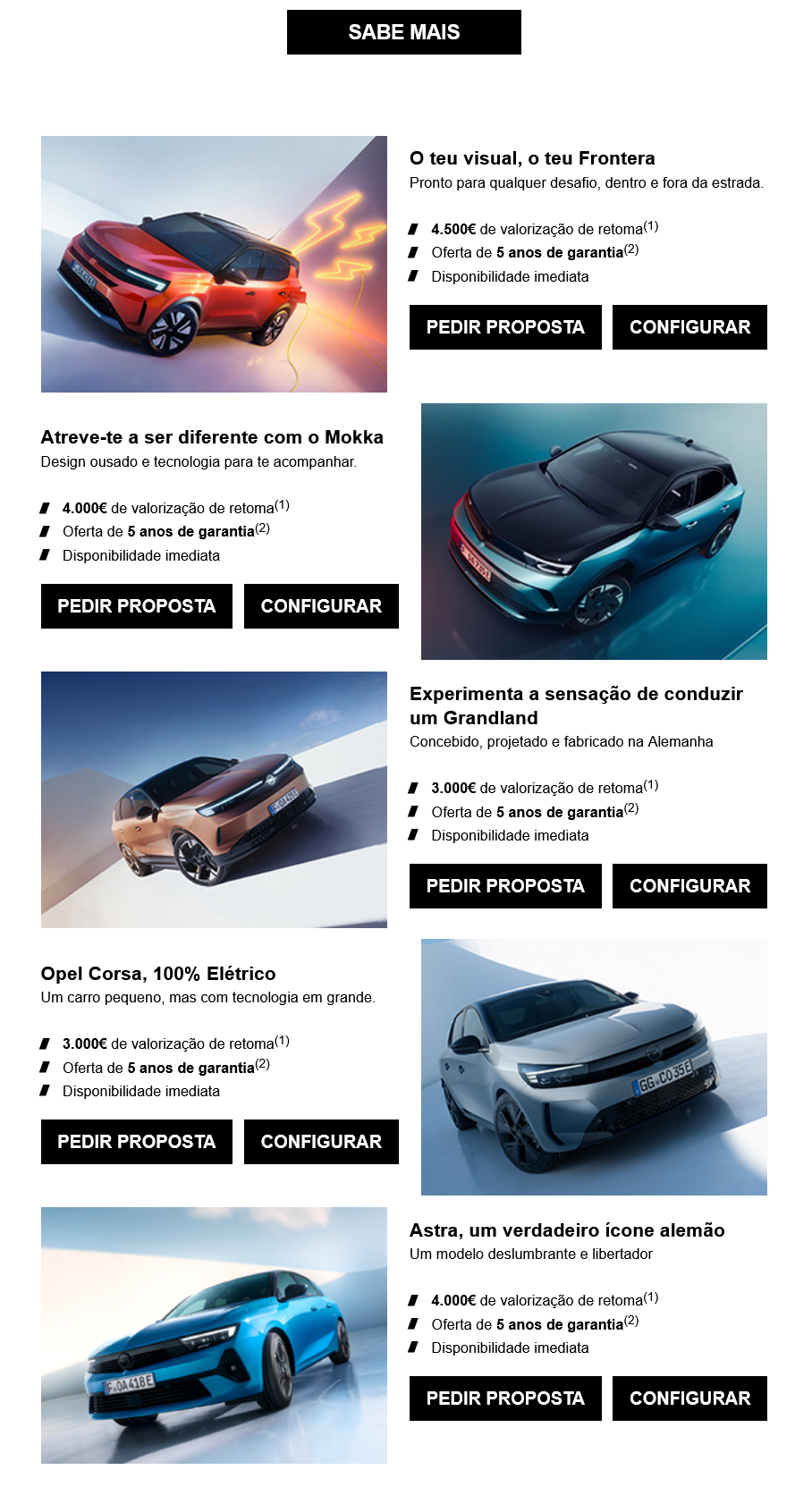 Descubra a gama de passageiros OPEL.
