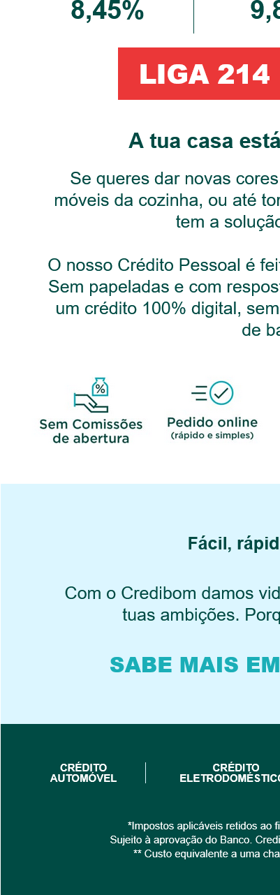 Prazos, taxas e mensalidades fixas.