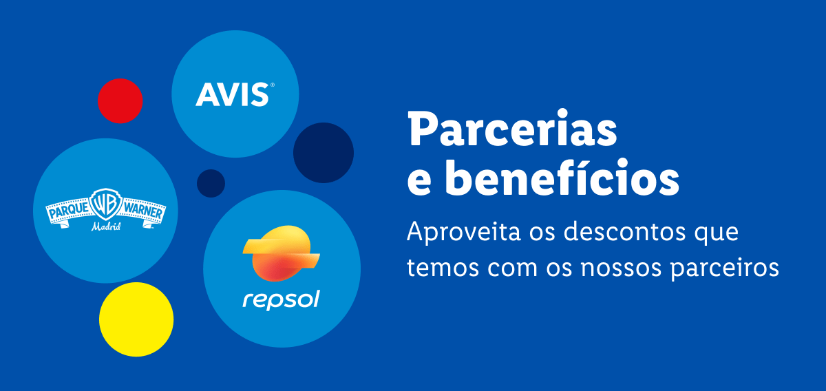 Parcerias e benefícios. Aproveita os descontos que temos com os nossos parceiros.