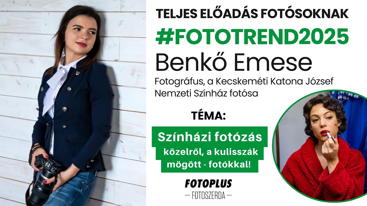 🎙🎬 Benkő Emese: Színházi fotózás közelről, a kulisszák mögött - fotókkal | Teljes előadás
