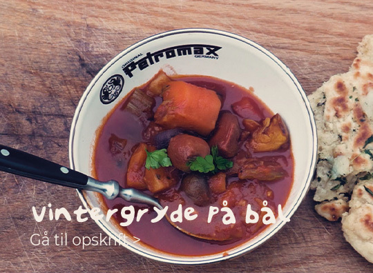 Vintergryde på bål