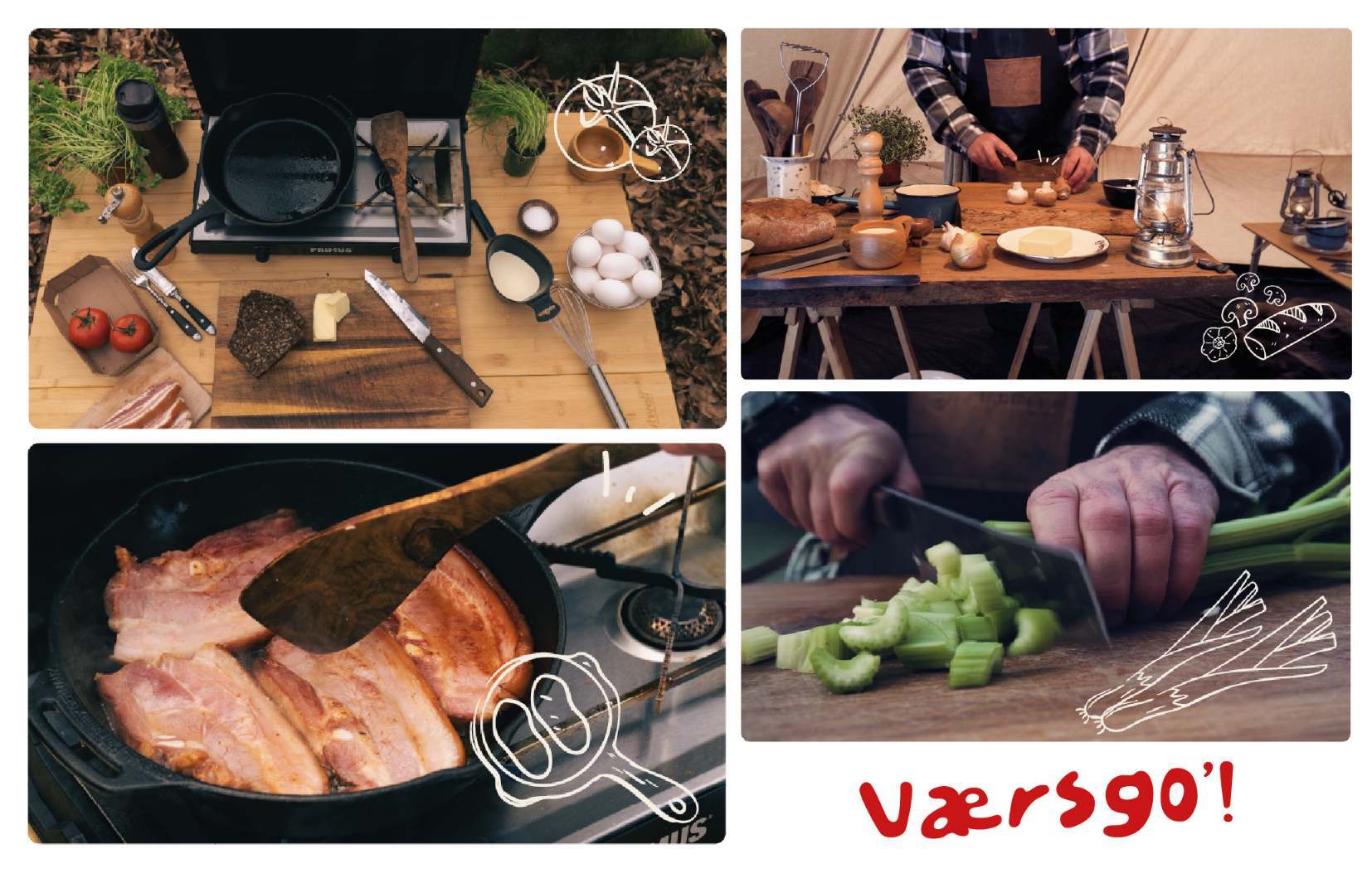 Vintergryde på bål