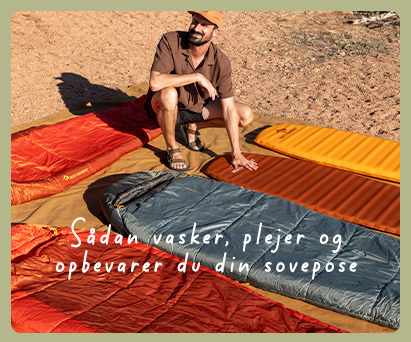Sådan vasker, plejer og opbevarer du din sovepose