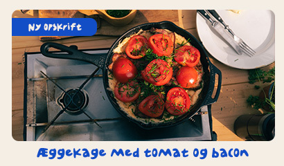 Æggekage med tomat og bacon 