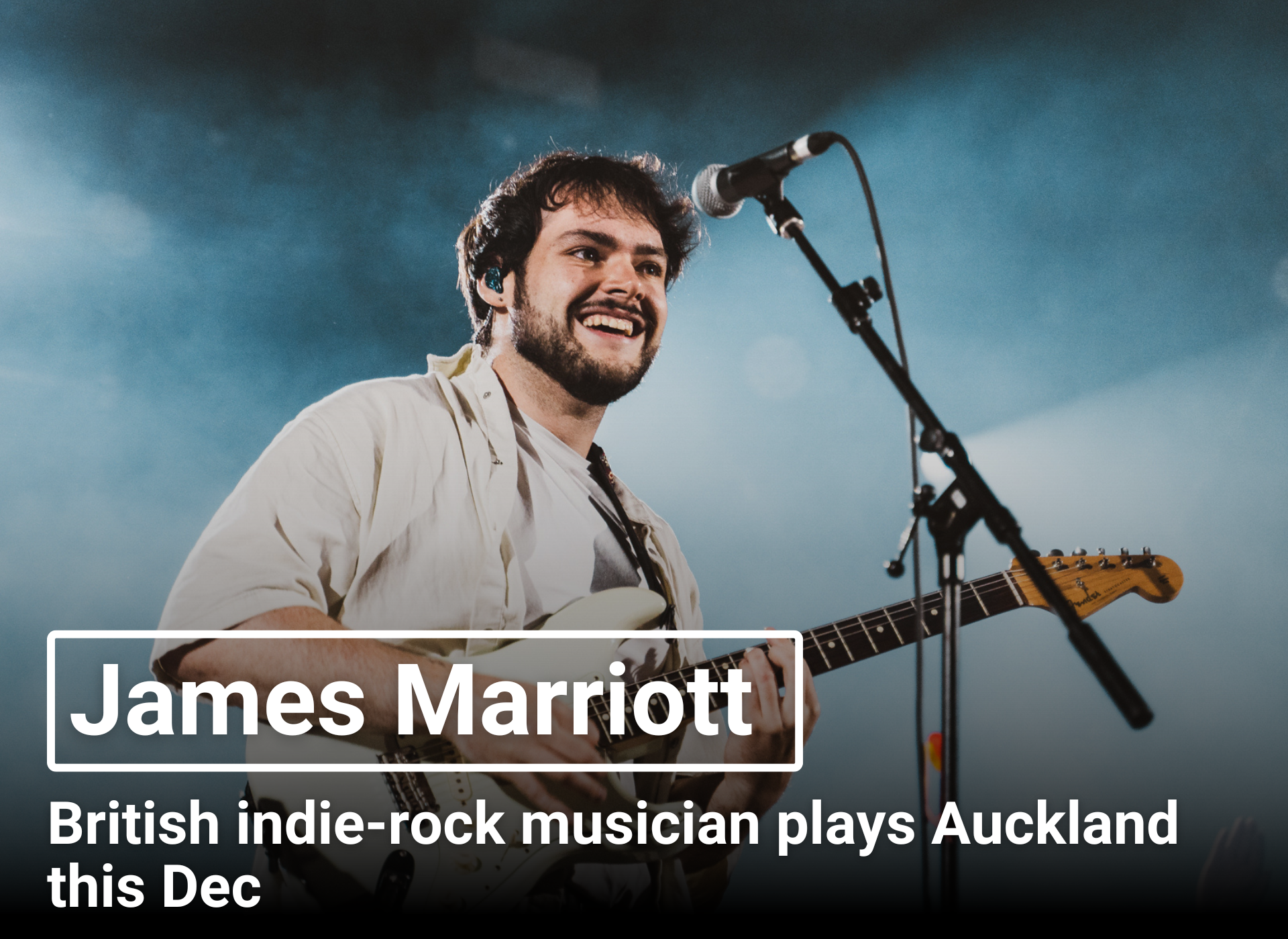 James Marriott | British indie-rock musician plays Auckland this Dec