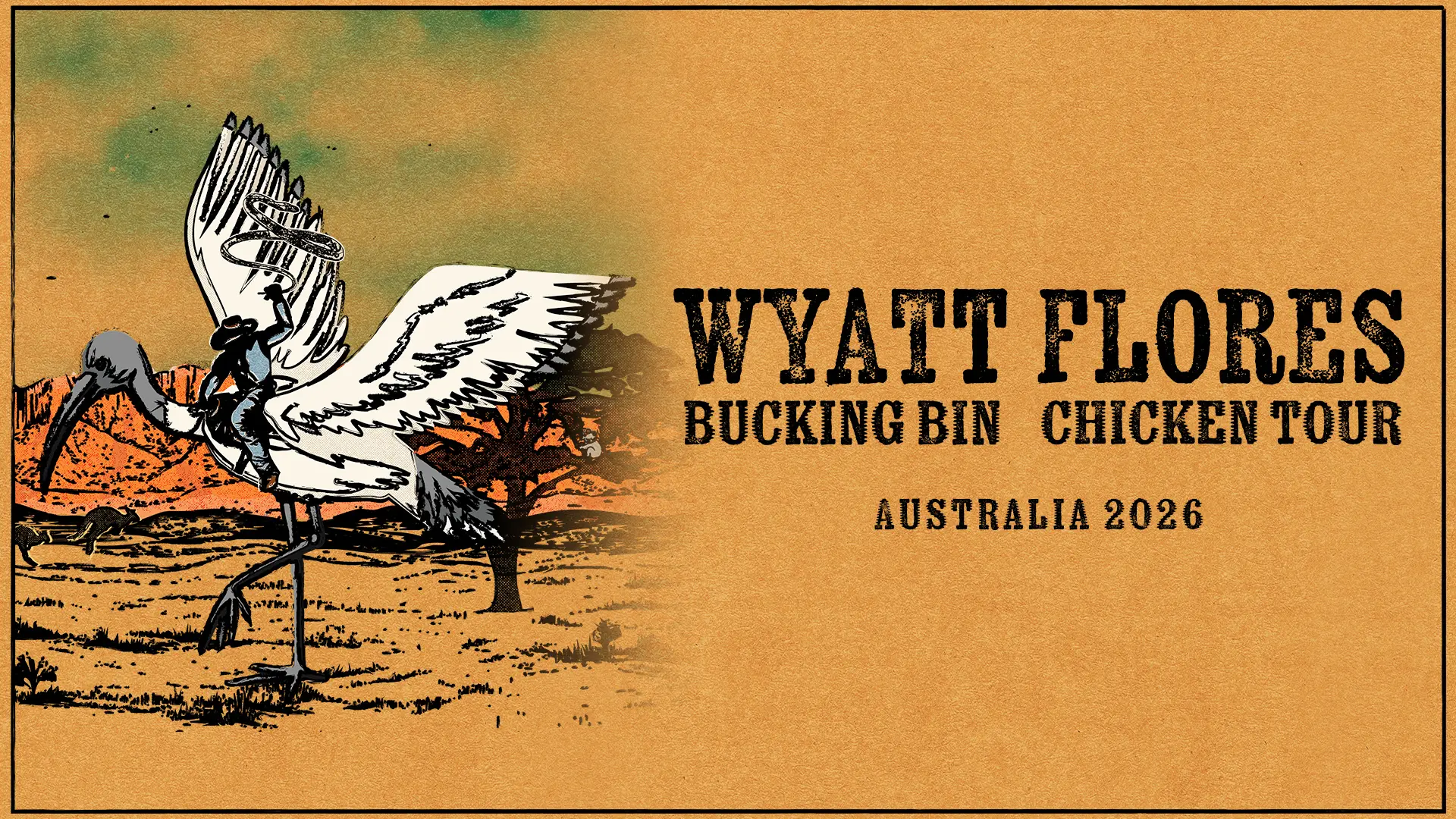 Wyatt Flores Bucking Bin Chicken Tour Australia 2026