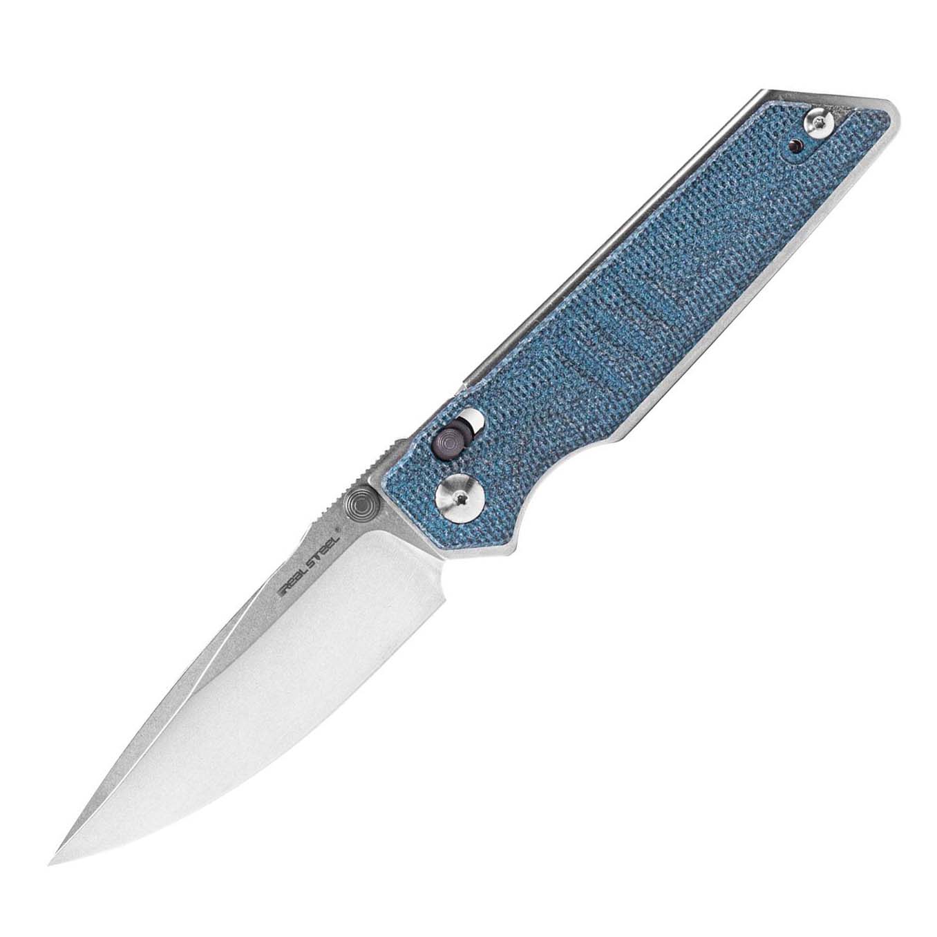 Image of Real Steel Sacra Blue Denim Micarta