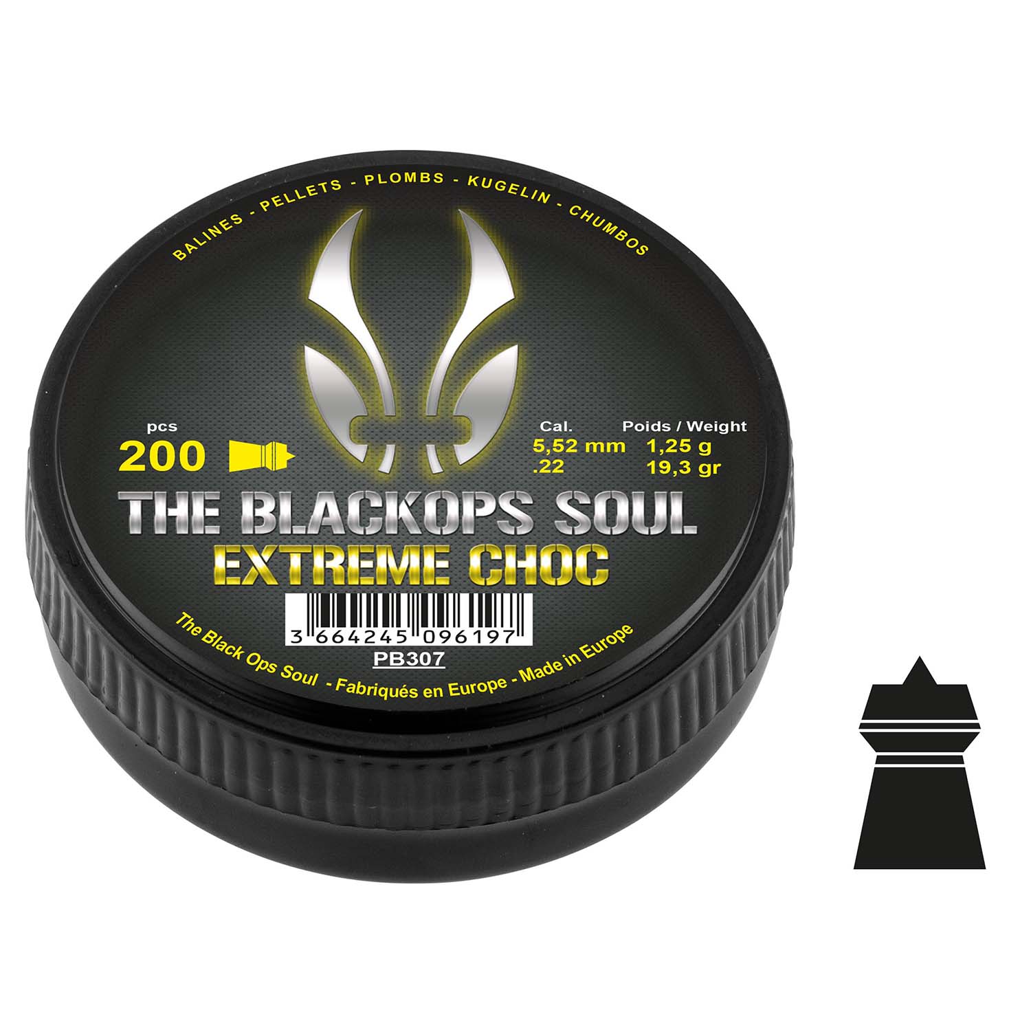 Image of The Black Ops Soul Extreme Choc Pellets Cal. .22/5,5mm
