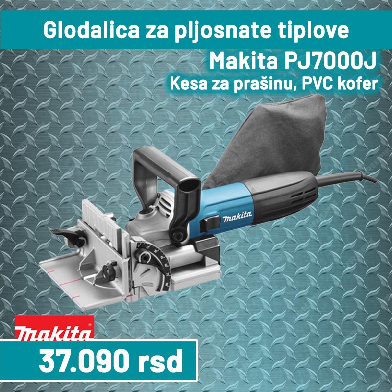 Glodalica za pljosnate tiplove-kekserica Makita PJ7000J