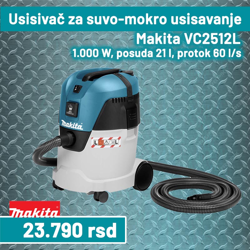 Usisivač za suvo-mokro usisavanje Makita VC2512L