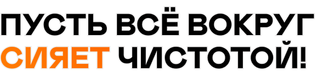 Пусть всё вокруг сияет чистотой!