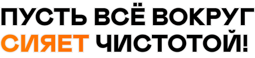 Пусть всё вокруг сияет чистотой!