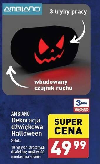 Dekoracja dźwiękowa halloween Ambiano