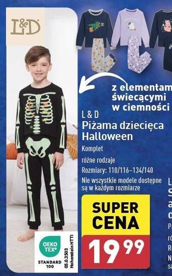 Piżama dziecięca halloween L&D