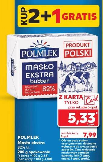 Masło ekstr 82% tł. Polmlek