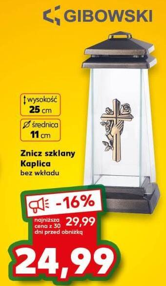 Znicz kaplica 25 cm Firma Gibowski