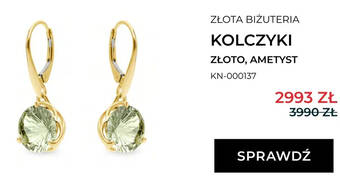 Kolczyki Briju złoto, ametyst