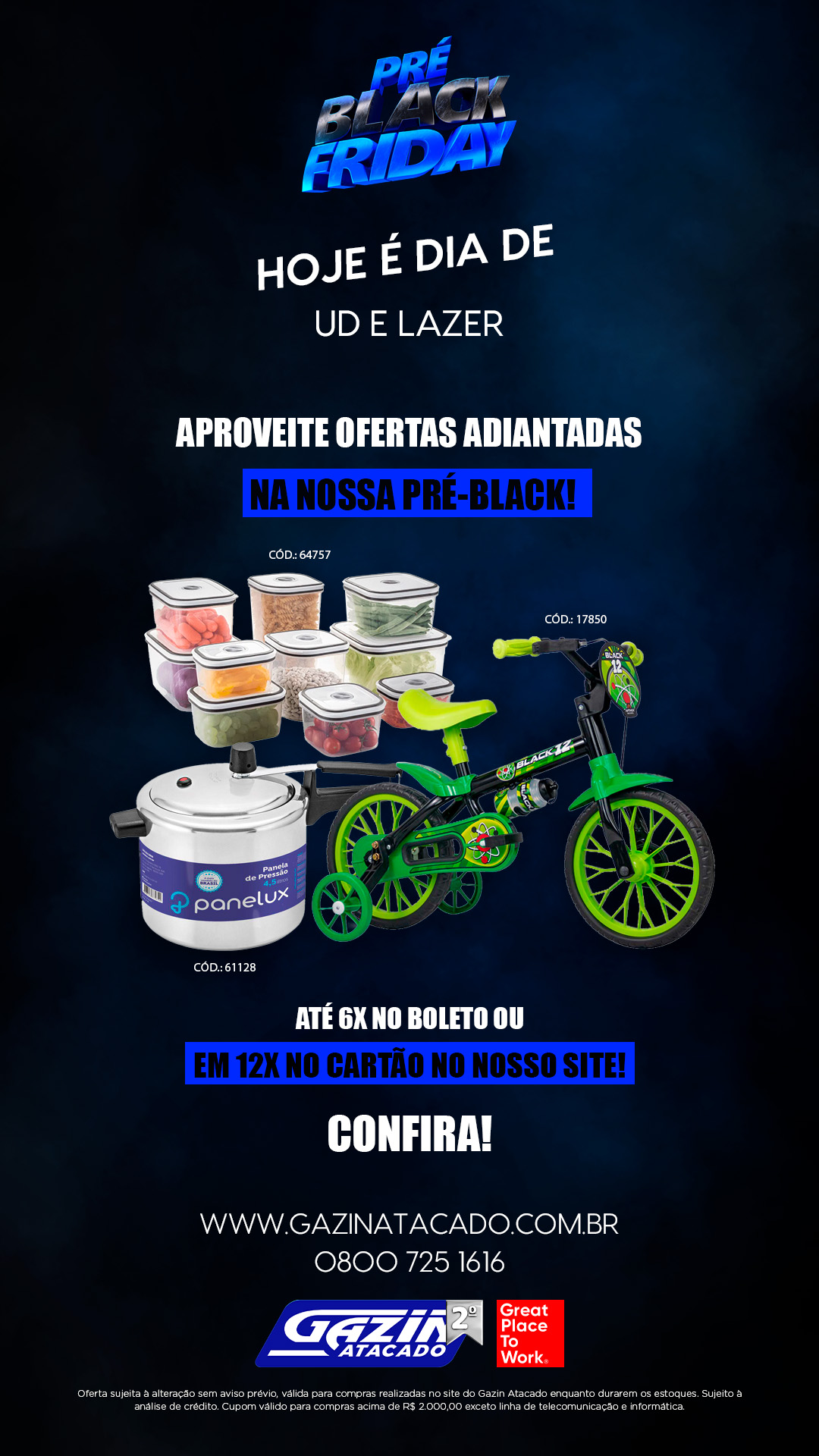 Tem oferta na área na nossa Pré-Black! Não deixe para a última hora, aproveite!