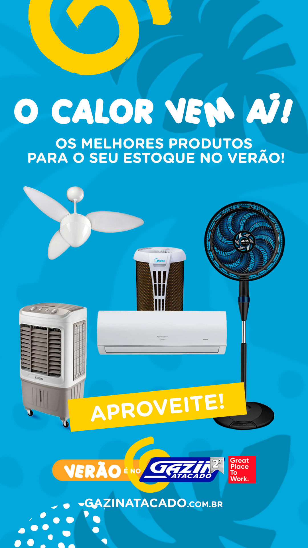 Com ares-condicionados e ventiladores, sua loja estará pronta para refrescar seus clientes e aumentar suas vendas ☀️