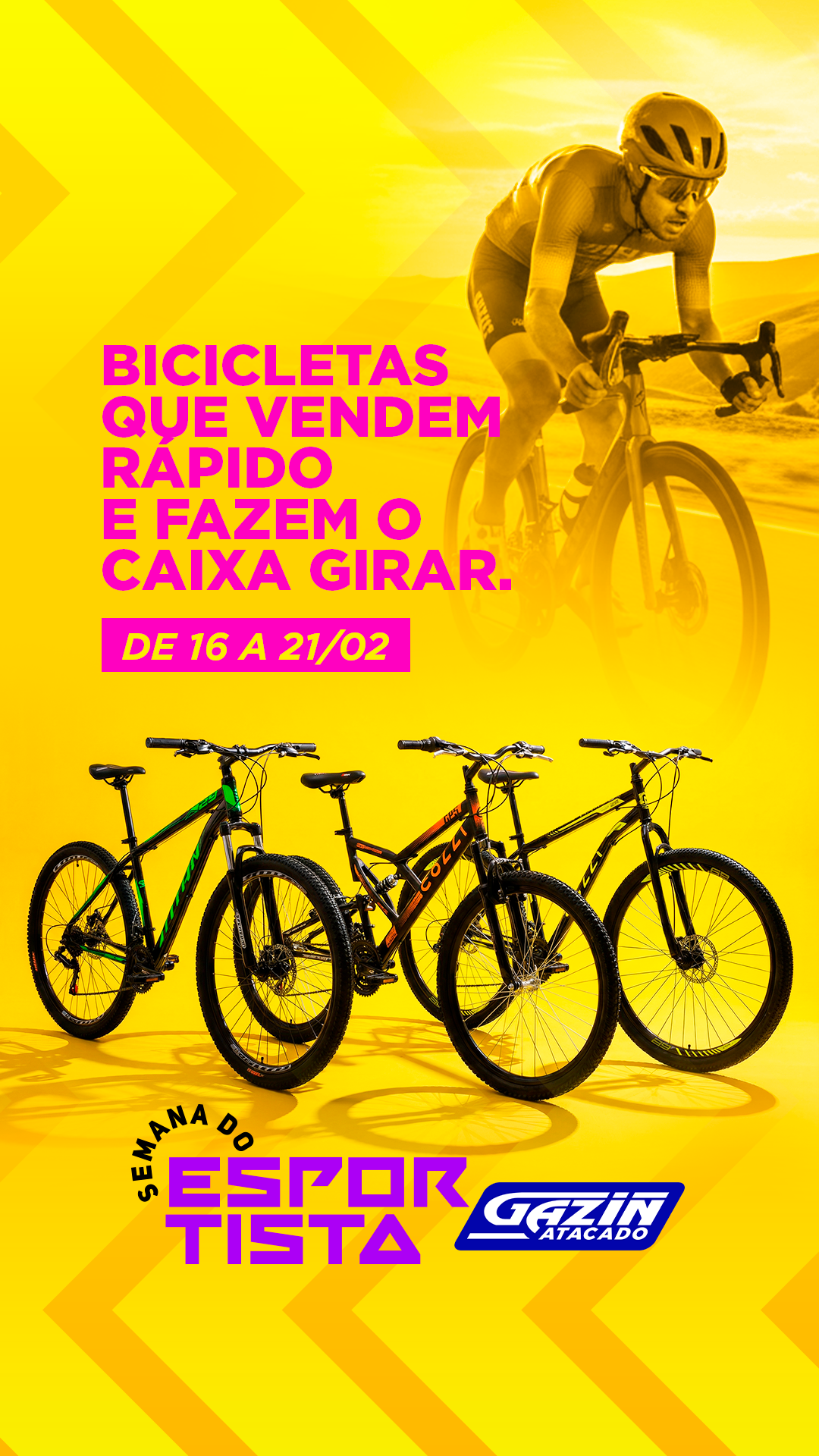 Bicicletas que vendem rápido e fazem o caixa girar