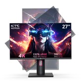 KTC H27P22S 27-inch Gaming Monitor 3840x2160 UHD AUO 7.0 FAST IPS Panel HDR400 160Hz Refresh Rate 1ms Response Time 132%sRGB Compatible with FreeSync and G-SYNC Low-blue Light 2*HDMI2.1 2*DP1.4 1*USB2.0 Adjustable Stand & Support VESA Mount