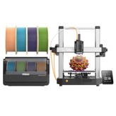 Anycubic Kobra 3 3D Printer with ACE Pro Combo + 4kg Pantone Filament 600mm/s Speed Smart Multi-Color Printing Dual PTC Heating Syst Auto Leveling Nozzle Clog Detection ACE Pro with Filament Drying Function 250*250*260mm