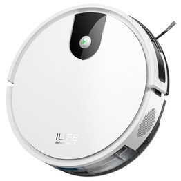 ILIFE G9 Robot Vacuum Cleaner with Mop Function 3000Pa Suction 100mins Runtime 200ml Dustbin Four Cleaning Modes Support Alexa & Google Ideal for Pet Hair Carpets and Hard Floors- White