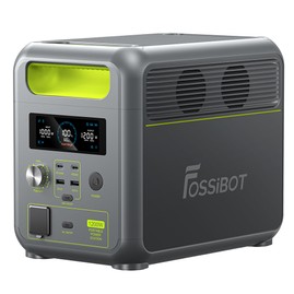 FOSSiBOT F1200 Portable Power Station 1024Wh Capacity 1200W Rated Power 3 LED Light Modes 7 Output Ports BMS Protection <10ms Switchover 5 Gears Input Regulator EV-Grade LiFePO4 Battery 4000+ Cycle Times