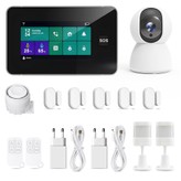 TALLPOWER G60 Wireless Home Alarm System 12 Kits with 4MP Surveillance