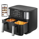 Ultenic K20 Dual Basket Hot Air Fryer 2850W 8L Capacity Dual Independent Cooking Zone