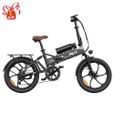 PVY Z20 Max Electric Bike 750W Motor 36V 25.6Ah(15Ah+10.6Ah) Battery 20*2.3-inch Tire One-Piece Wheels 25km/h 200km Max Range Hydraulic Brake Shimano 7 Speed Torque Sensor EN 15194 CE Certified Rear Shock - Grey