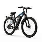 DUOTTS C29 Electric Bike 750W 29*2.1 inch Wheel 48V 15Ah Battery 50km Range 50km/h Max Speed Shimano 21 Speed Gear Electric Mountain Bike with Rear Rack IP54 Waterproof Smart APP - Black