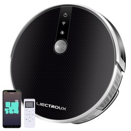 Liectroux C30B Robot Vacuum Cleaner 6000Pa Suction with AI Map Navigation 2500mAh Battery Smart Partition Electric Water Tank APP Control - Black