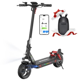 isinwheel GT1 Electric Scooter 800W Motor 48V 10Ah Battery 10-inch Off-road Tire 45km/h Max Speed 45km Range Disc Brakes Front & Rear Shock Absorption 150kg Max Load App Control