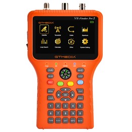 GTMEDIA V8 Finder PRO 2 Satellite Finder ATSC-C Digital Satellite Signal Detector Support DVB-S2X/S2/S DVB-T2/T DVB-C - Orange EU Plug