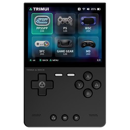 Trimui Brick Handheld Game Console 128GB TF Card 3.2-inch 1024*768 IPS Screen 8GB eMMC Storage 5 Hours Battery Life Type-C Fast Charging - Black