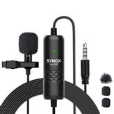 SYNCO S6E Omnidirectional Recording Lavalier Microphone Auto-Pairing Omnidirectional Pickup Pattern