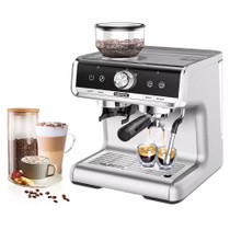 HiBREW H7 1550W Coffee Machine 19Bar 2.8L Water Capacity Coffee Maker with Latte Cup Powder Tamper Electronic Scale