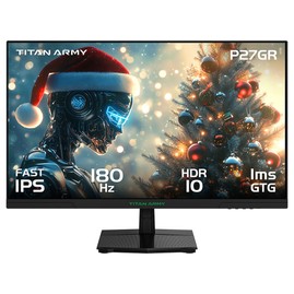 TITAN ARMY P27GR Gaming Monitor 27-inch 2560*1440 16:9 Fast IPS Screen 180Hz Refresh Rate 1ms GTG 99% sRGB HDR10 Adaptive-Sync Gaming Mode Dynamic OD PBP & PIP Display Low Blue Light Adjustable Tilt VESA Wall Mounting